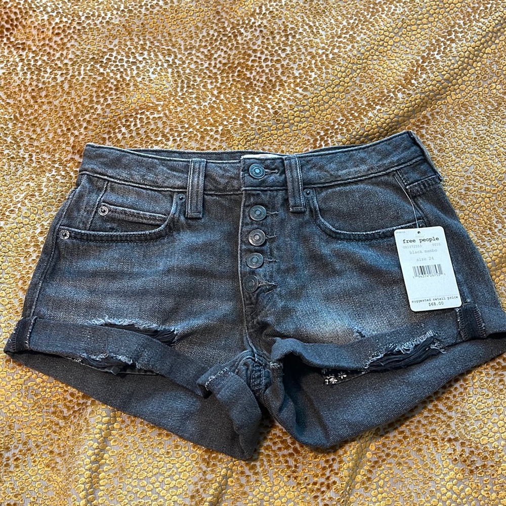 Free People black mambo shorts
